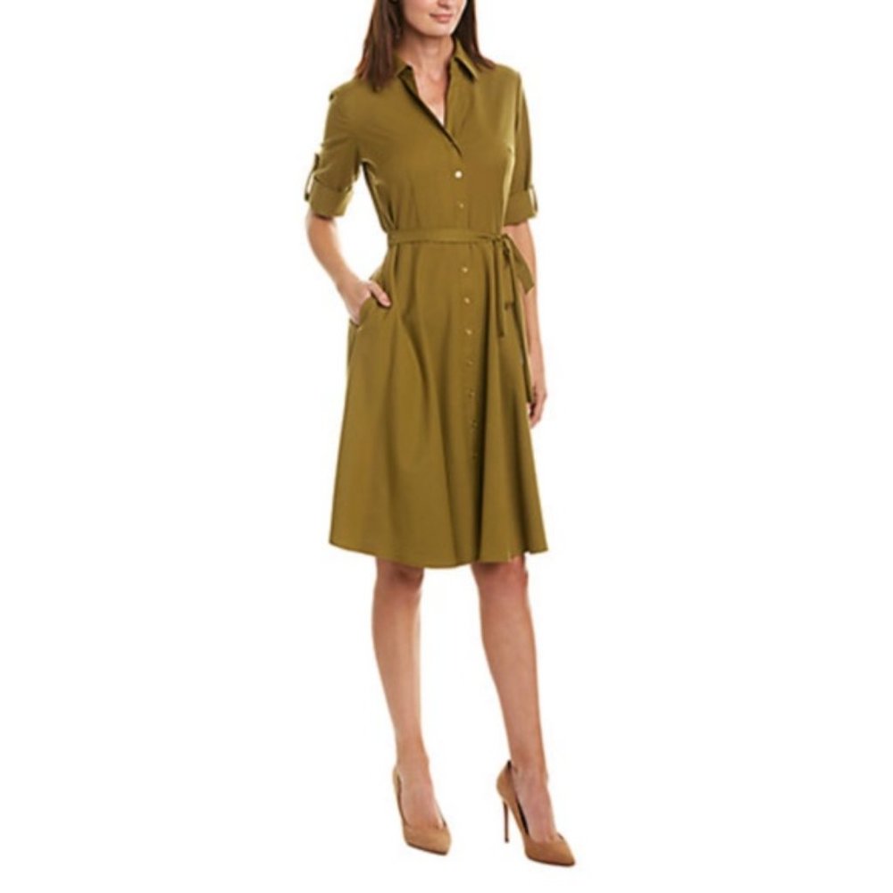 Sharagano Olive Green Dress - Size 4, NWT